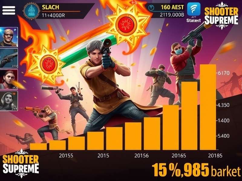 Chart showing Shooter Supreme growth in Indian mobile gaming market